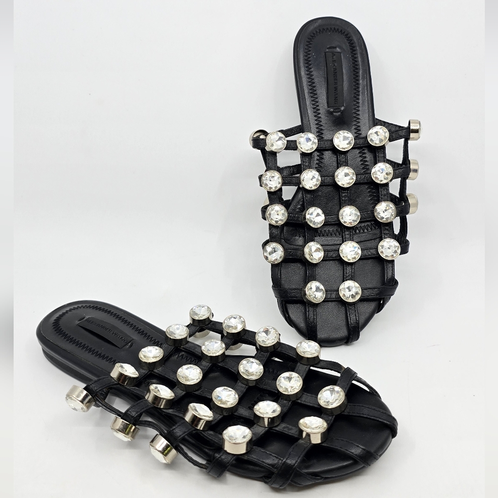 Alexander Wang Amelia Crystal Studded Mules